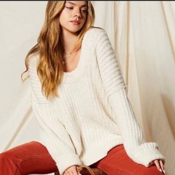 #33 New! Free People Blue Bell Chunky Oversized SweaterNWT - Picture 3 of 7